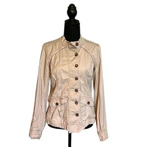 Maurices Purple Gray Button Front Lightweight Moto Jacket Size M